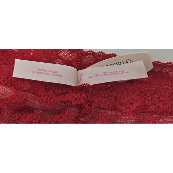 VICTORIA’S SECRET Soft Cotton blend Lace Low Rise Hip Hugger Panty Size S/P Lace - Picture 4 of 5
